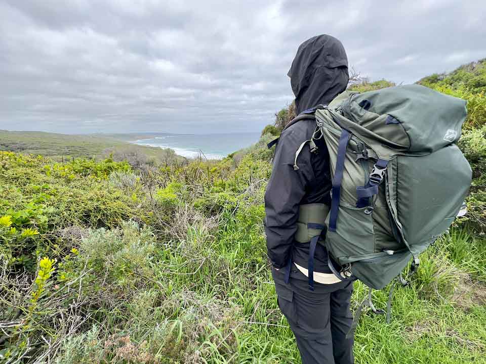 Julia D’Orazio using the X-Country 65L Hiking Pack