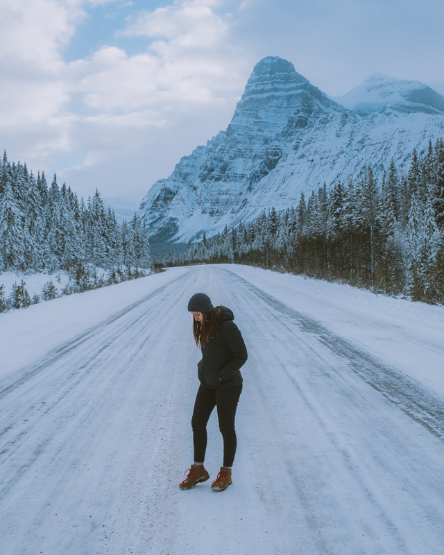 Icy Roads Meant That Travelling Down The Icefields Parkway