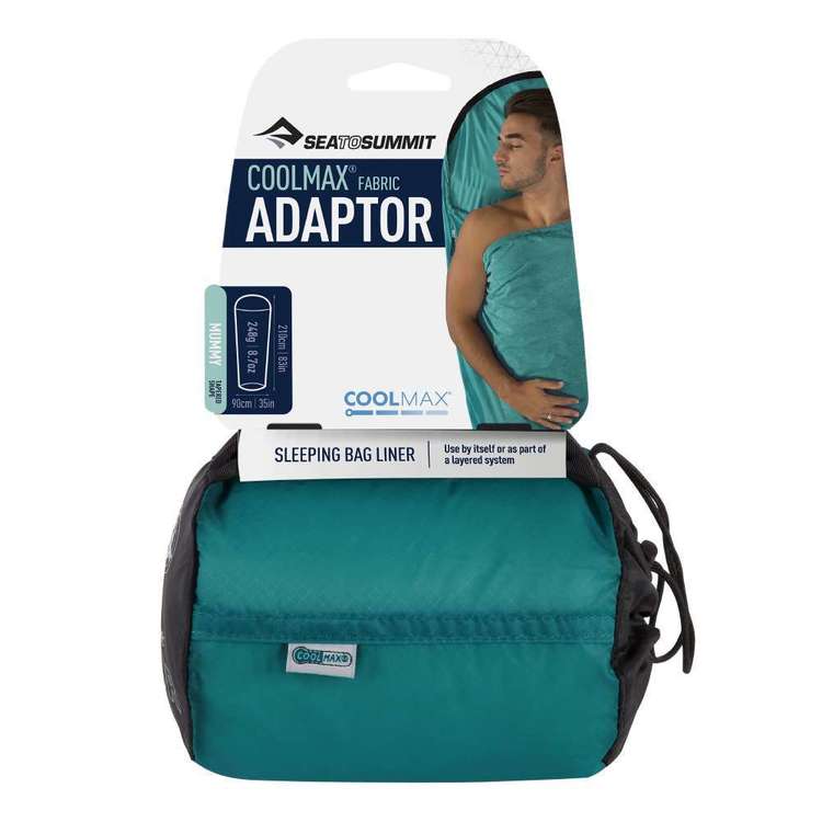 Sea to Summit COOLMAX® Adaptor Sleeping Bag Liner Aqua