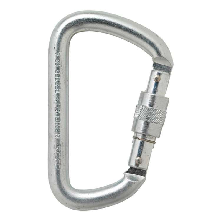Axis Screwgate Carabiner Silver 114 x 73 mm