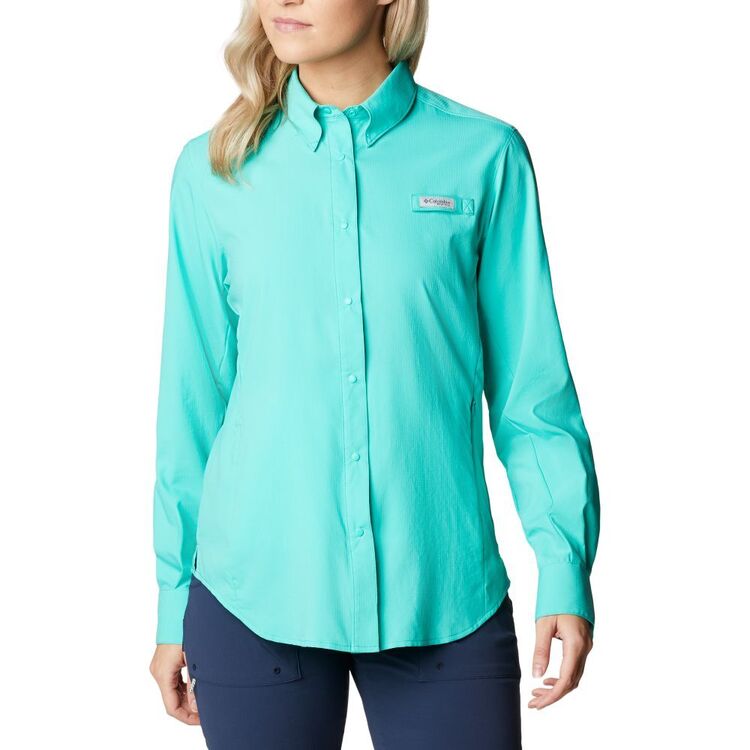 Columbia Women's PFG Tamiami™ II Long Sleeve Shirt 362 Electric Turquoise