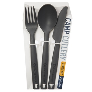 Sea to Summit Camp Cutlery 3-Piece Set Charcoal