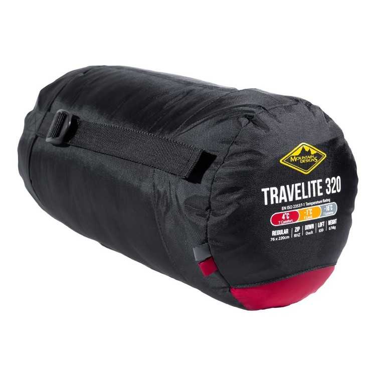 Travelite 320 Down Sleeping Bag Red Dahlia Right Zip Travelite 320 Down Sleeping Bag Red Dahlia Right Zip