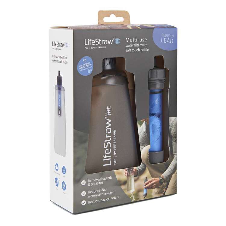 LifeStraw Flex Soft-Touch Water Bottle Grey 600 mL