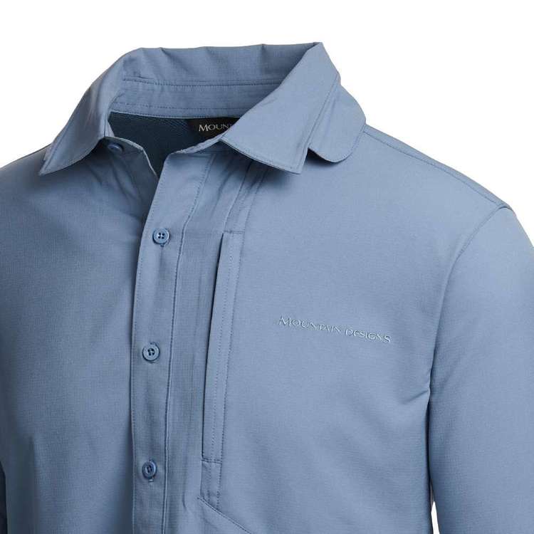 Men's Hancock Long Sleeve Shirt Mid Blue