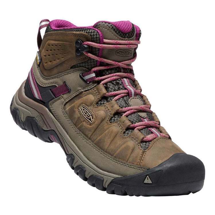 KEEN Women's Targhee III Waterproof Mid Hiking Boots Weiss Boysenberry