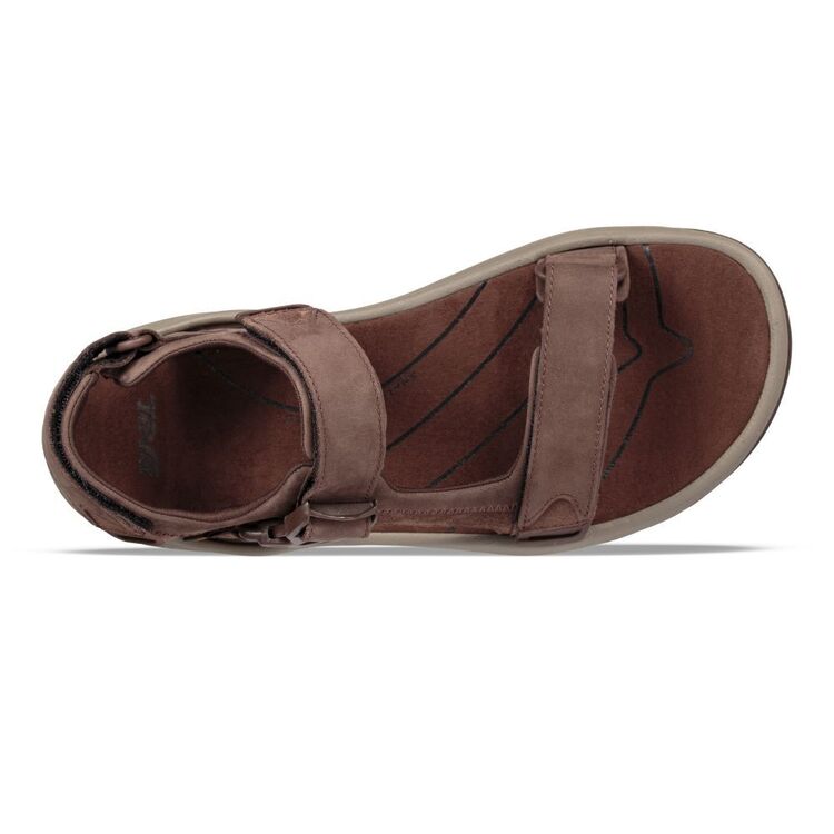 Teva Men's Tanway Leather Sandals Chocolate Brown