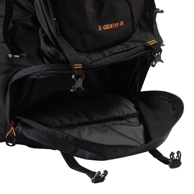X-Country 75L Technical Hiking Pack Jet Black
