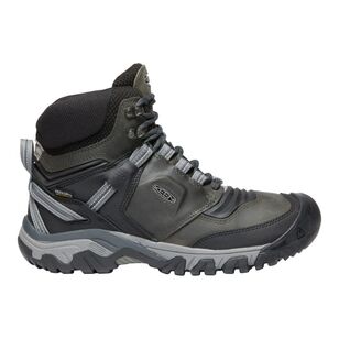 KEEN Men's Ridge Flex Waterproof Mid Boots Magnet Black