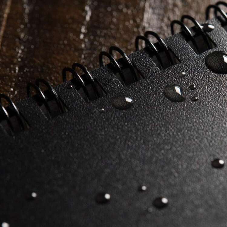 Rite In The Rain Side Spiral Notebook 4.625x7 Black