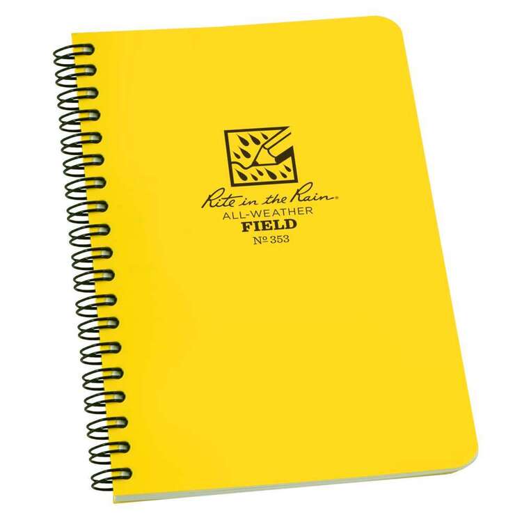 Rite In The Rain Side Spiral Notebook 4.625x7 Yellow