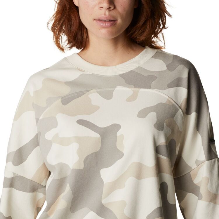 Columbia Women's Lodge™ French Terry Crew Pullover Chalk Mod Camo