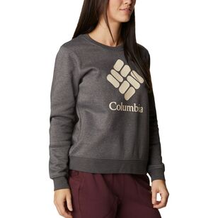 Columbia Women's Trek™ Graphic Fleece Crew Pullover Charcoal Heather
