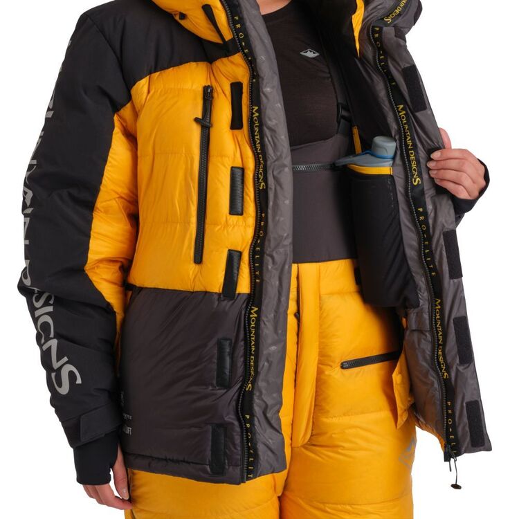 Unisex Pro Elite Alpine Down Parka Yellow & Black