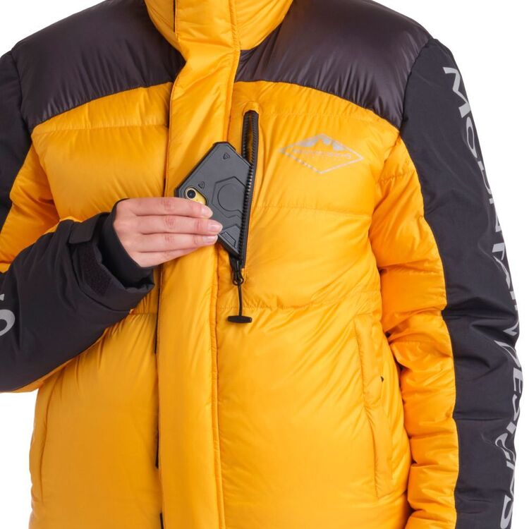 Unisex Pro Elite Alpine Down Jacket Yellow & Black