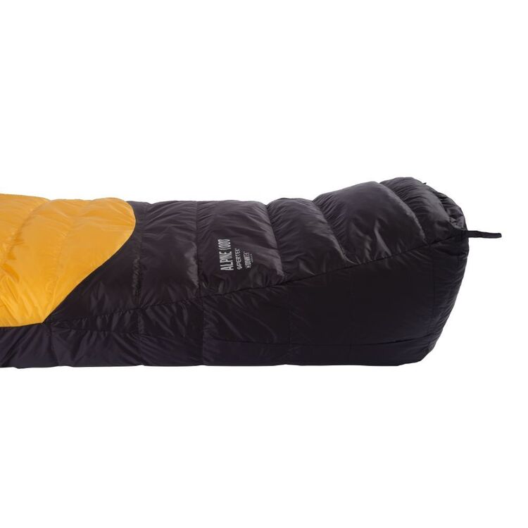 Pro Elite Alpine 1000 Down Sleeping Bag Yellow & Black Left Zip