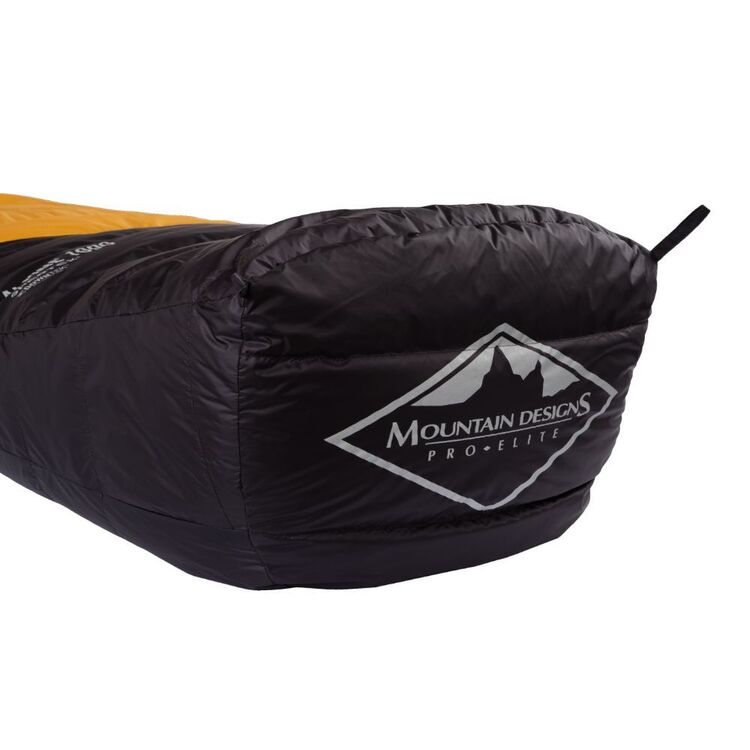 Pro Elite Alpine 1000 Down Sleeping Bag Yellow & Black Left Zip