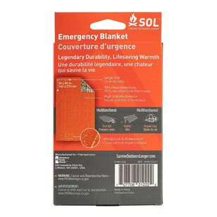 Survive Outdoors Longer Emergency Blanket Survival Orange Regular