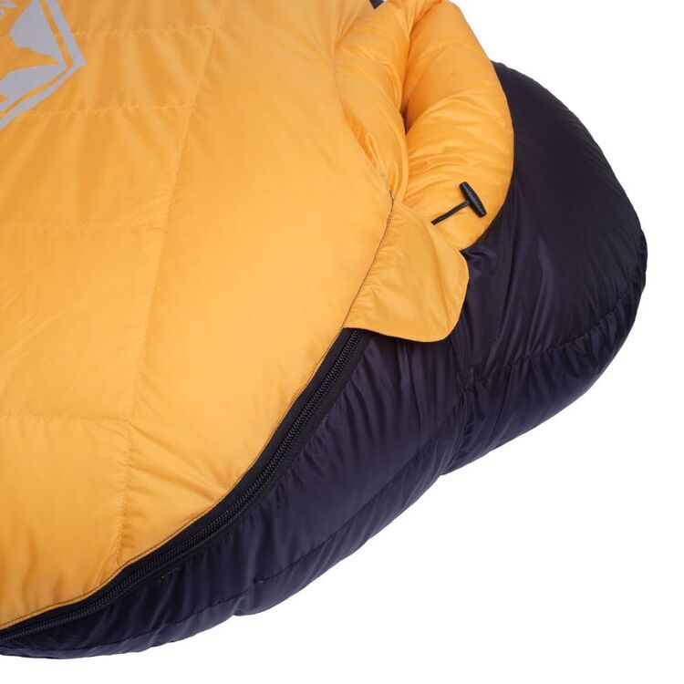 Pro Elite Alpine 1500 Down Sleeping Bag Black & Yellow Left Zip