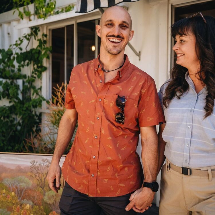 Men's Clay Tonga Short Sleeve Shirt Clay & Knot L Men's Clay Tonga Short Sleeve Shirt Clay & Knot L