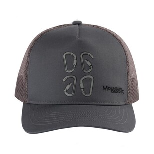 Unisex Charcoal Embroidery Contour 5 Panel Trucker Cap Charcoal Print Embroidery One Size