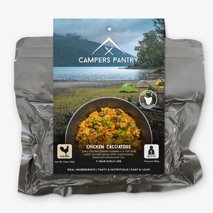 Campers Pantry Chicken Cacciatore Expedition Single Serve Black Single