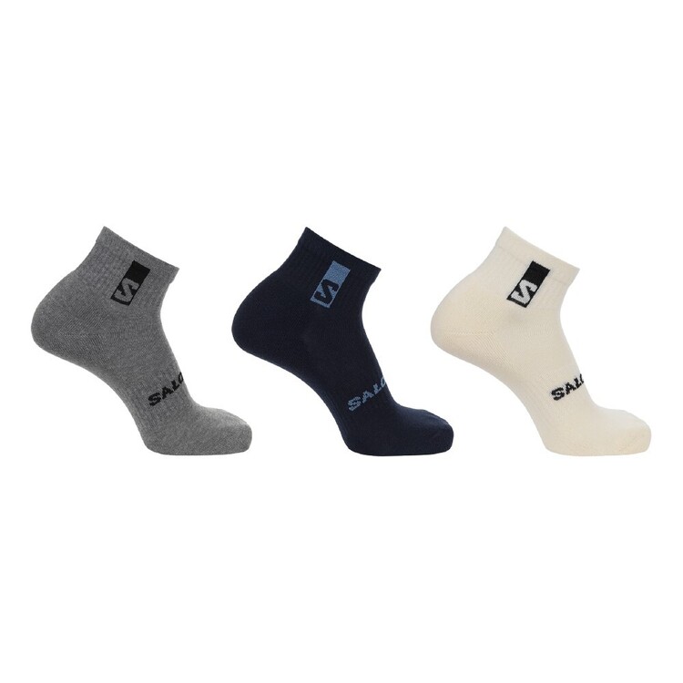 Salomon Everyday Ankle Socks 3-Pack Black, Grey & White
