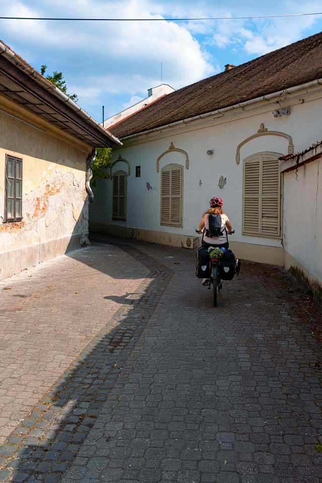 Kaitlan riding through Mosonmagyaróvár town roads Kaitlan riding through Mosonmagyaróvár town roads