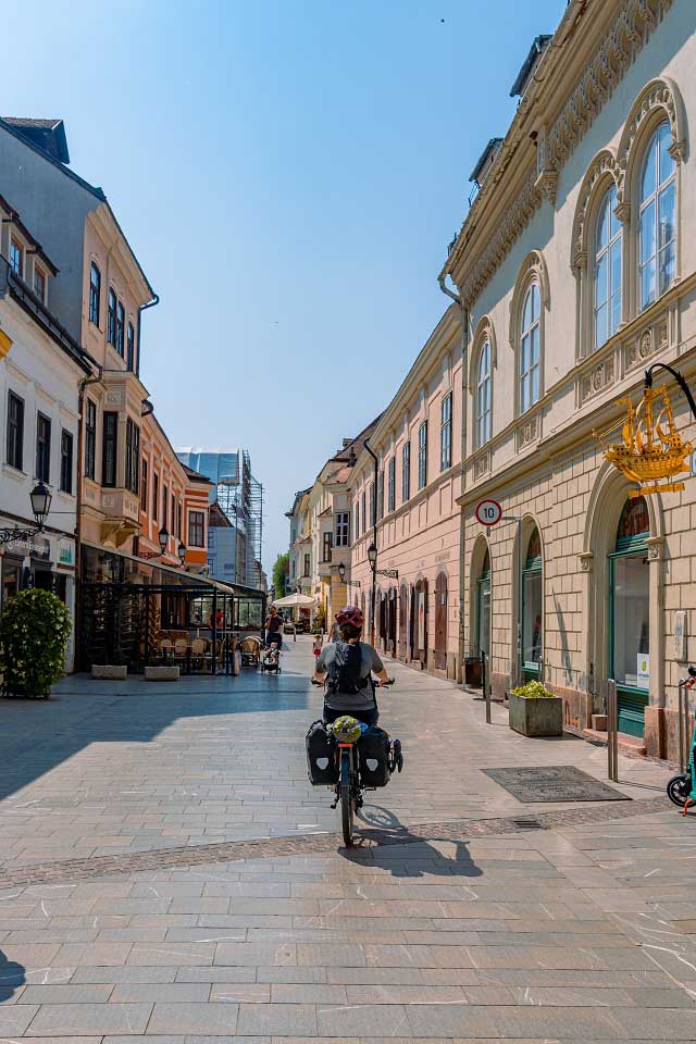 Zach riding through Gyor town roads Zach riding through Gyor town roads