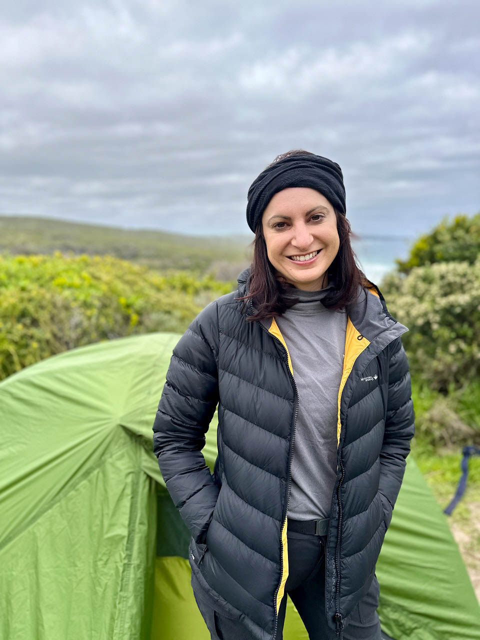 Julia D’Orazio wearing Women's Peak 700 down jacket Julia D’Orazio wearing Women's Peak 700 down jacket