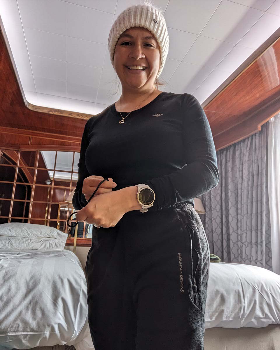 Ari Comben in Mountain Designs inner thermals Ari Comben in Mountain Designs inner thermals