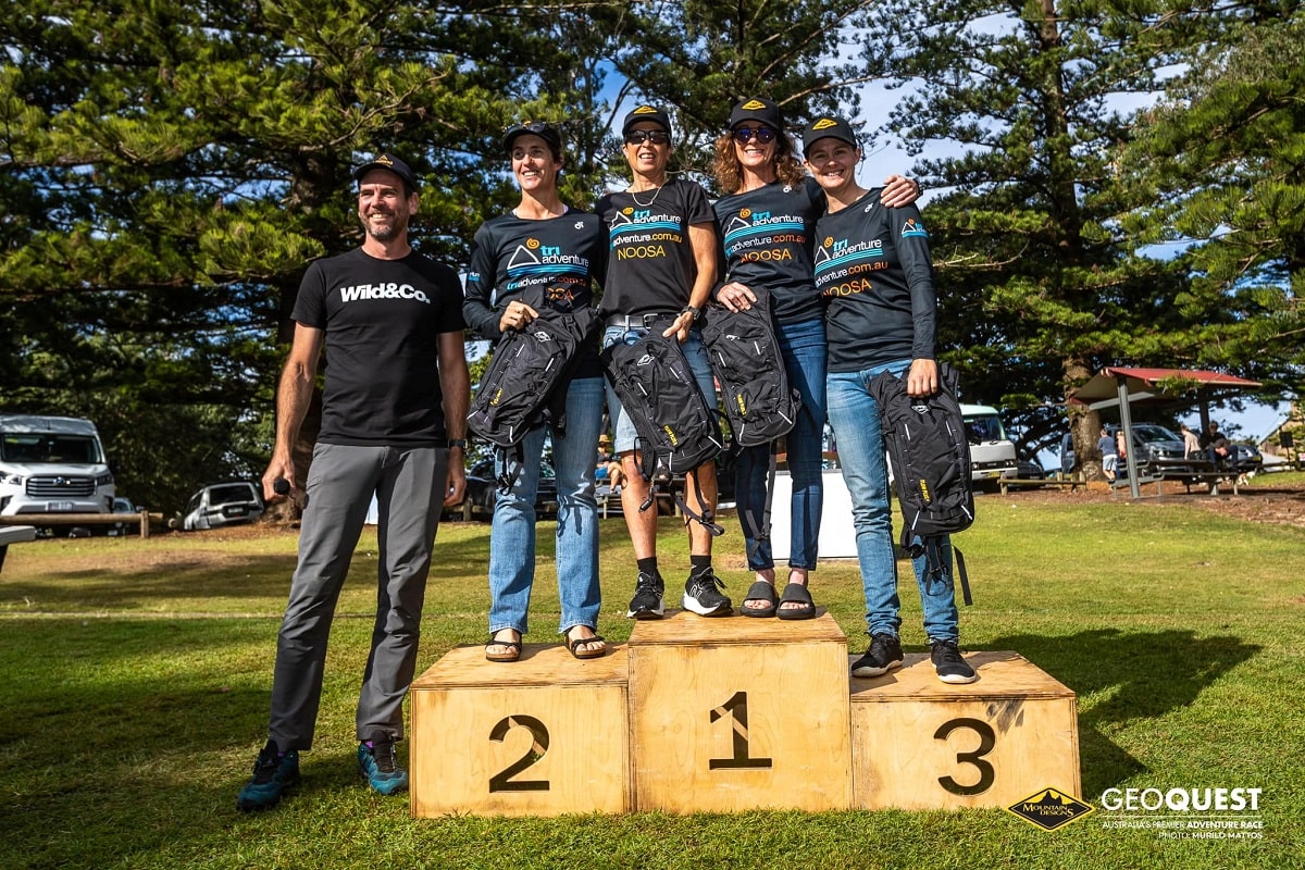 Podium for the Mountain Designs Wild Women team. Podium for the Mountain Designs Wild Women team.