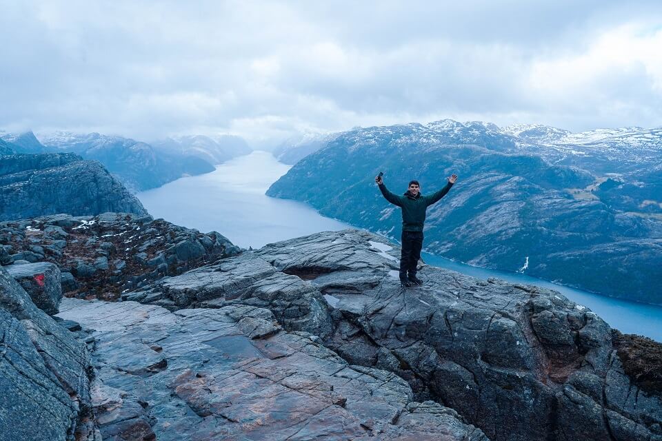 Spectacular views from the 604-metre-high cliff