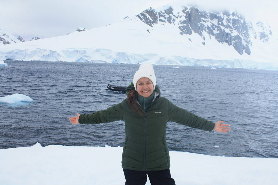 Ari Comben in the Antarctica region Ari Comben in the Antarctica region