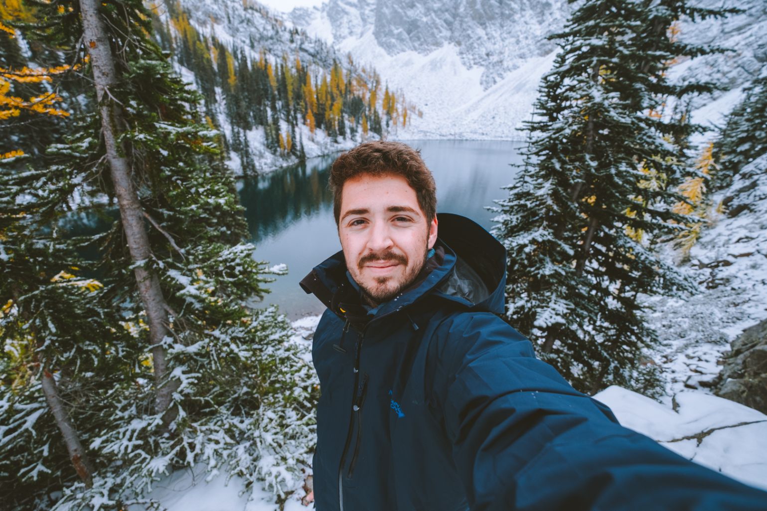 Harrison Wearing His Cumulus Gore-TEx Jacket