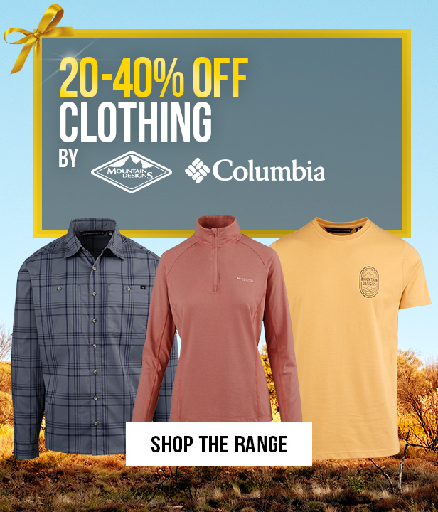 20-40% Off Clothing By Mountain Designs & Columbia