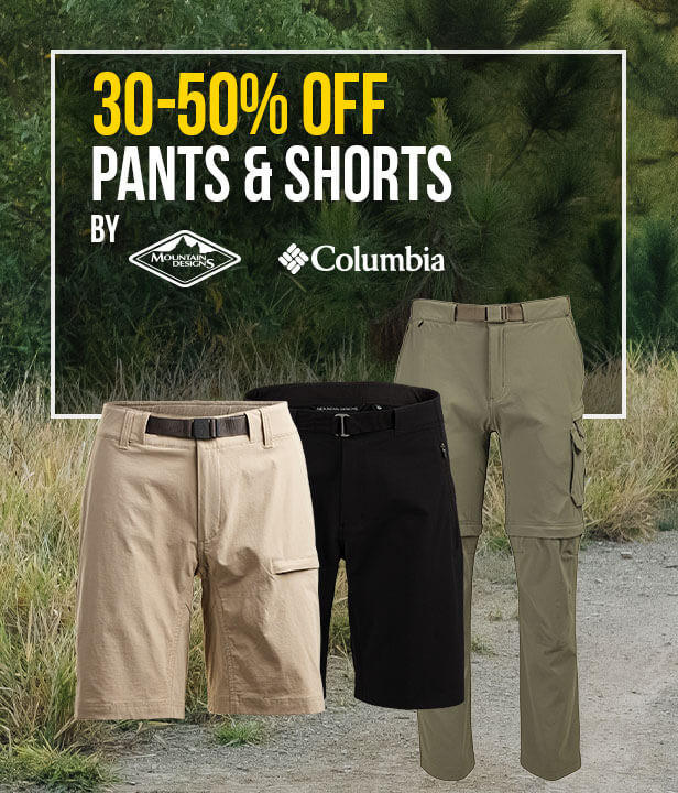 30-50% Off Pants & Shorts By Mountain Designs & Columbia