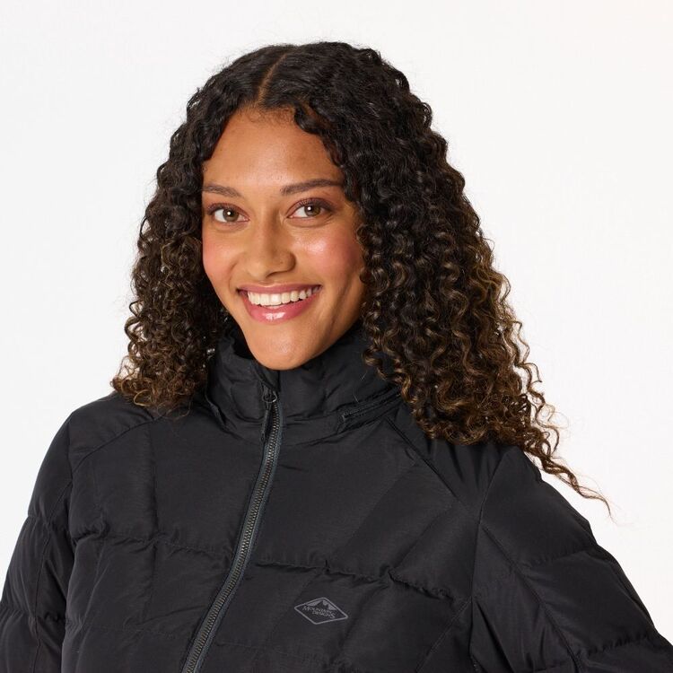 Women's Liberty 700 Goose Down Hooded Longline Jacket Black Women's Liberty 700 Goose Down Hooded Longline Jacket Black