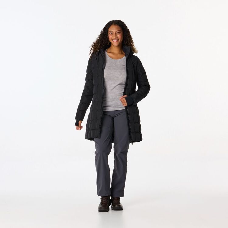 Women's Liberty 700 Goose Down Hooded Longline Jacket Black Women's Liberty 700 Goose Down Hooded Longline Jacket Black