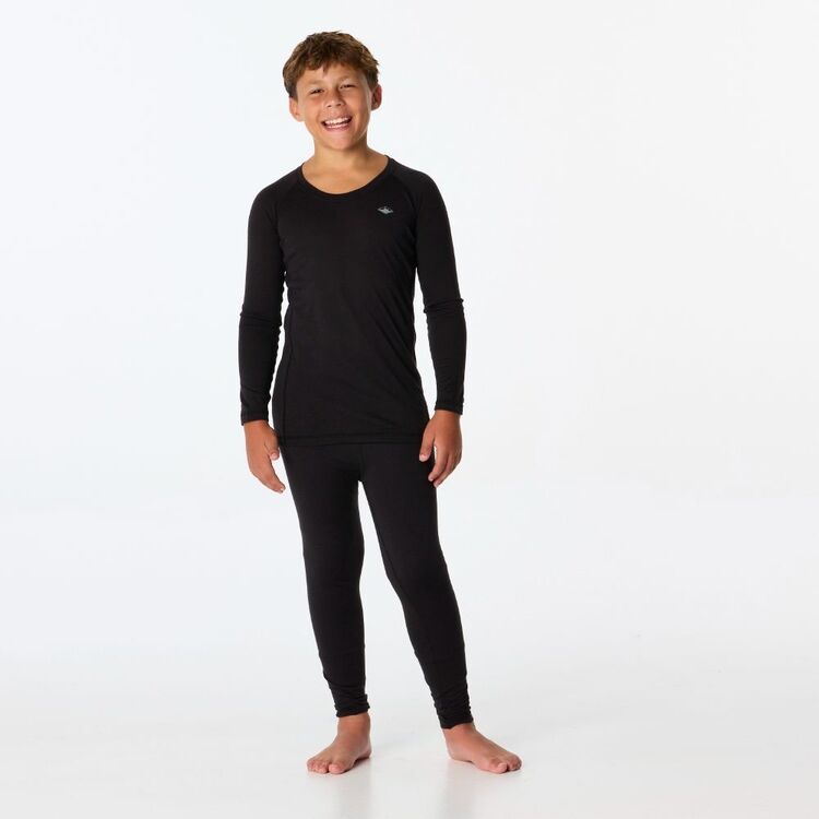 Kids' Merino Blend Long Sleeve Top Black Kids' Merino Blend Long Sleeve Top Black