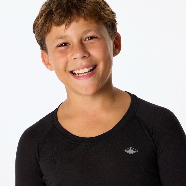 Kids' Merino Blend Long Sleeve Top Black Kids' Merino Blend Long Sleeve Top Black