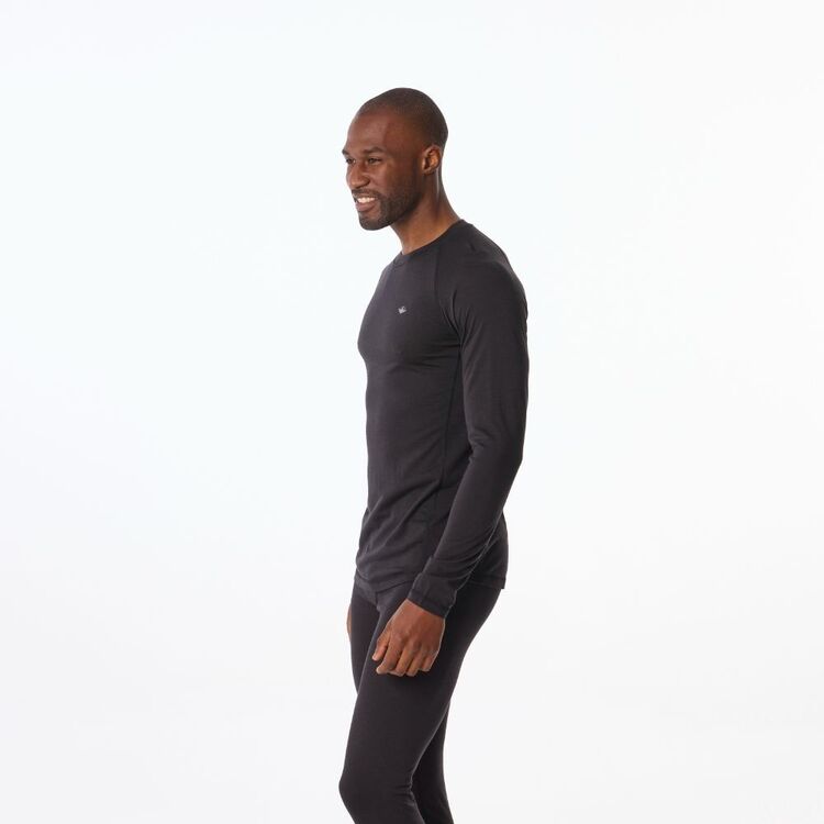 Men's Merino Blend Long Sleeve Top Black Men's Merino Blend Long Sleeve Top Black