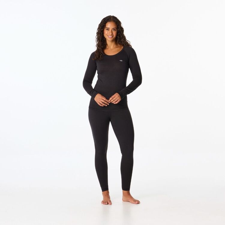 Women's Merino Blend Long Sleeve Top Black Women's Merino Blend Long Sleeve Top Black