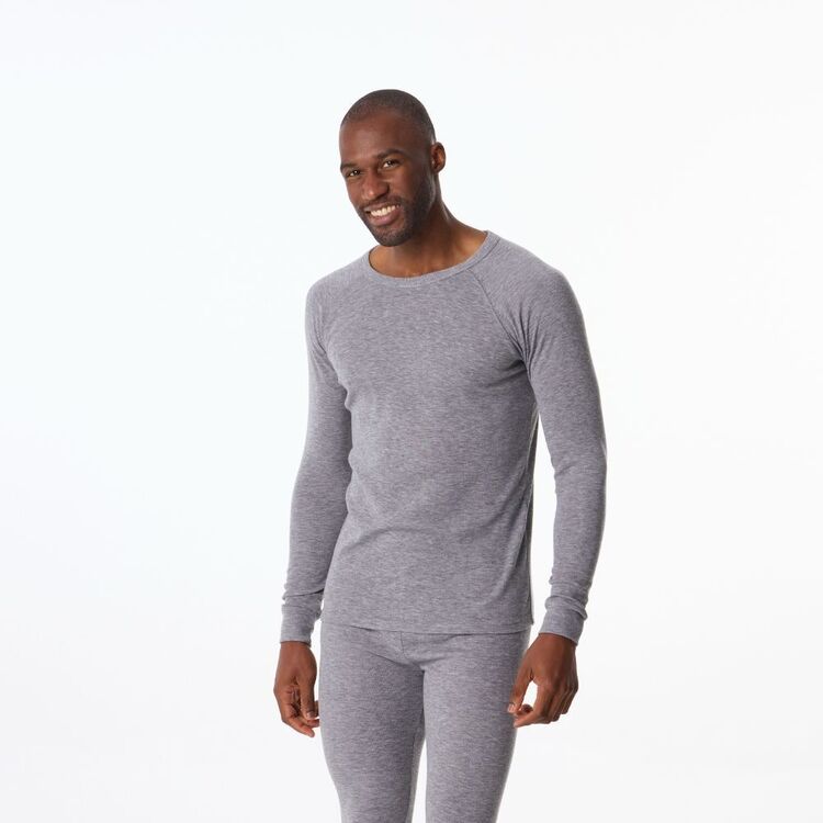 Large Poly Pro Top Unisex Polypro Long Sleeve Top Charcoal | Mountain Designs