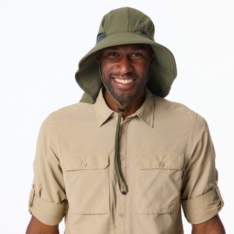 Tumba Unisex Wide Brim Hat Khaki1