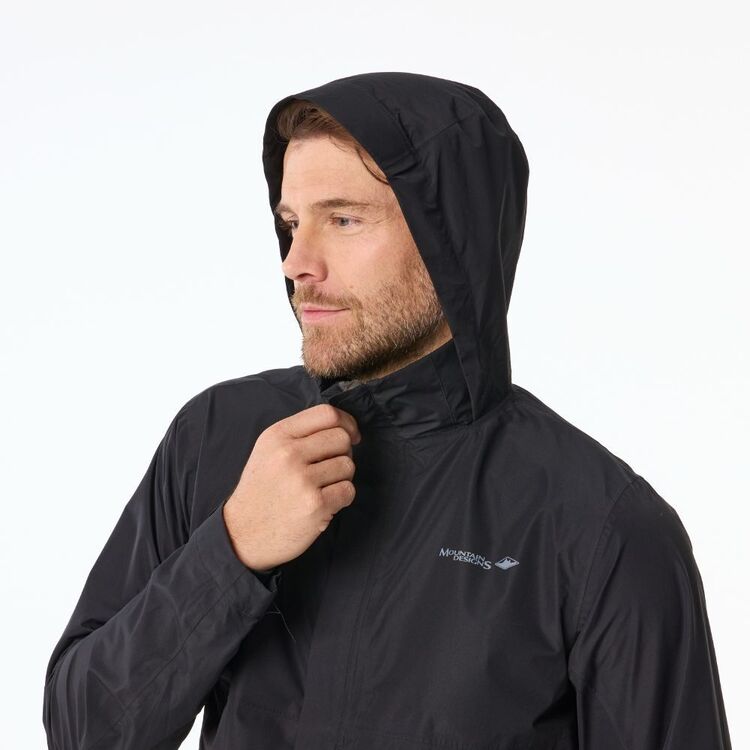 Men's Nelson Hooded Rain Jacket Black Men's Nelson Hooded Rain Jacket Black
