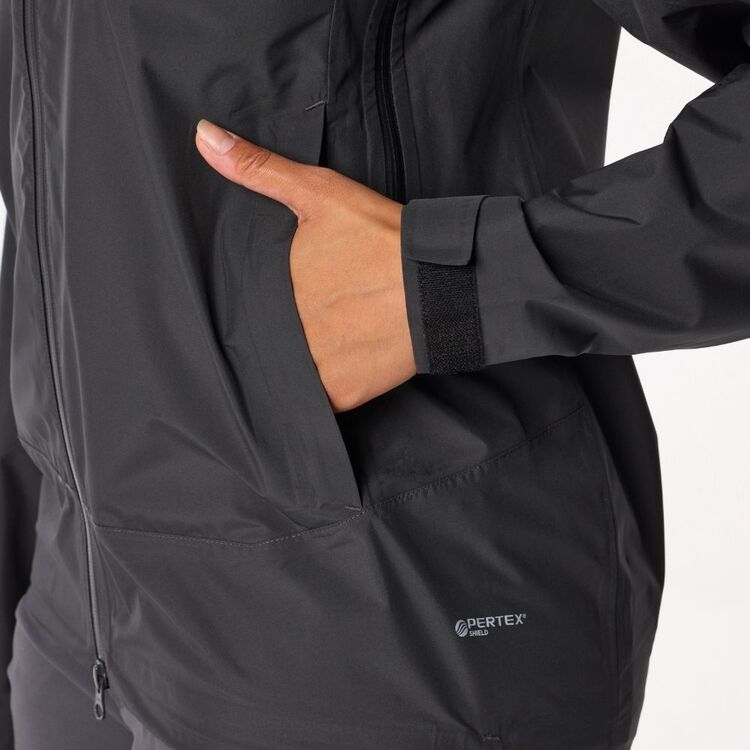 Women's Stratus Hooded Rain Jacket Black Women's Stratus Hooded Rain Jacket Black