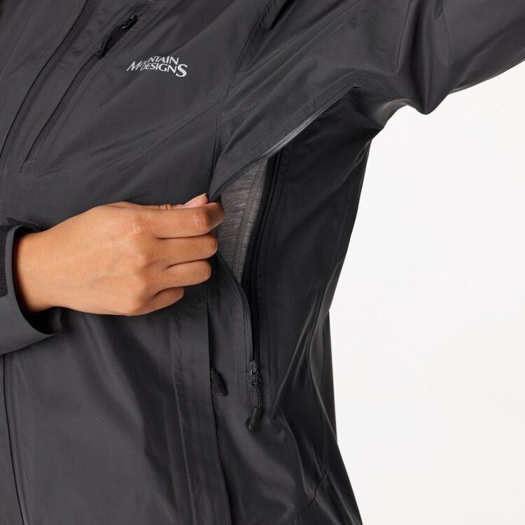 Women's Stratus Hooded Rain Jacket Black Women's Stratus Hooded Rain Jacket Black