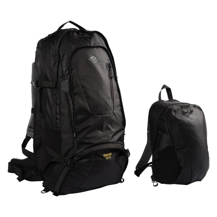 Endeavour 70L + 10L Travel Pack Black 70+10 L Endeavour 70L + 10L Travel Pack Black 70+10 L