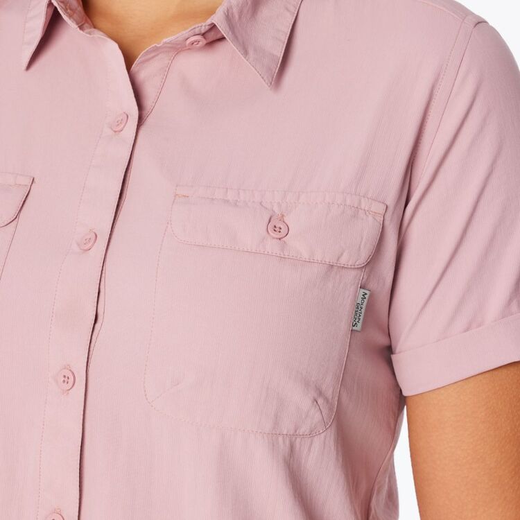 Mountain Designs Women's Wilpena Short Sleeve Shirt Mauve Mountain Designs Women's Wilpena Short Sleeve Shirt Mauve